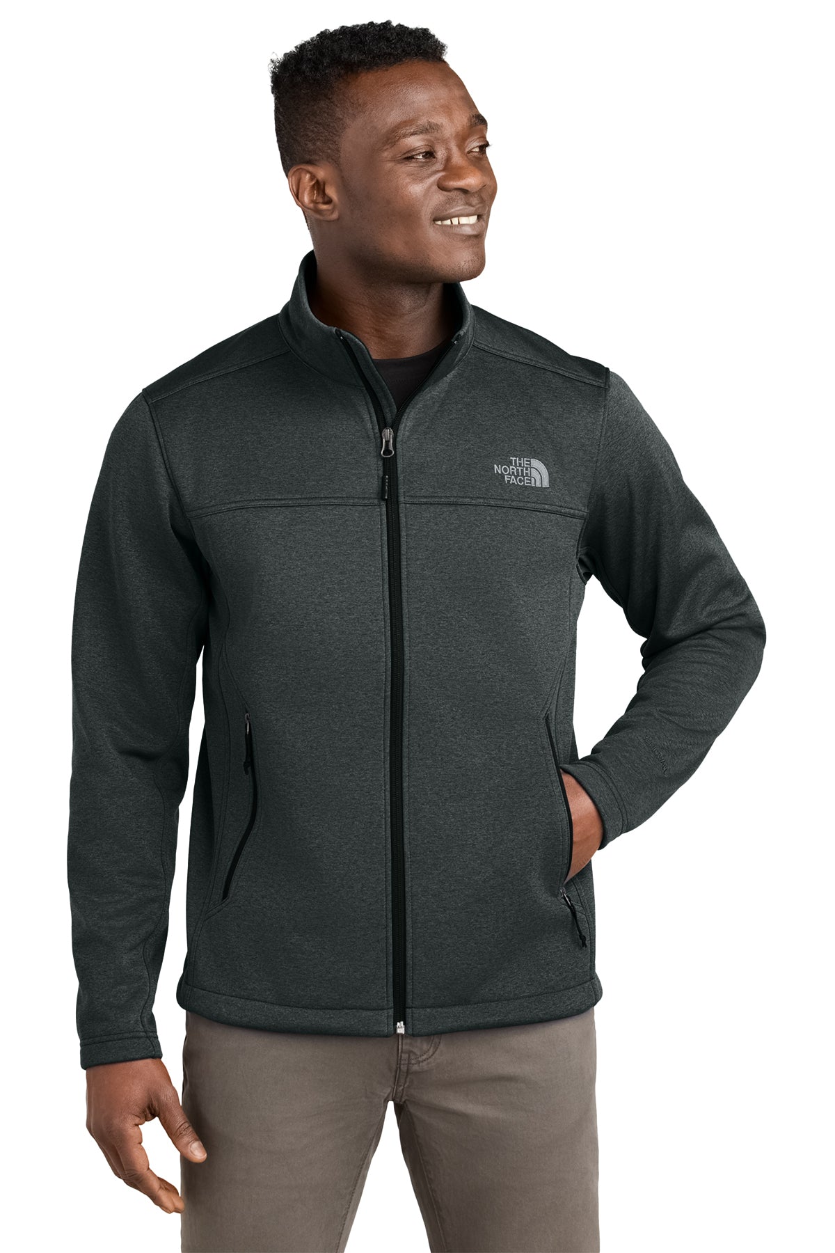 The North Face Chest Logo Ridgewall Soft Shell Jacket - TNF Dark Grey Heather