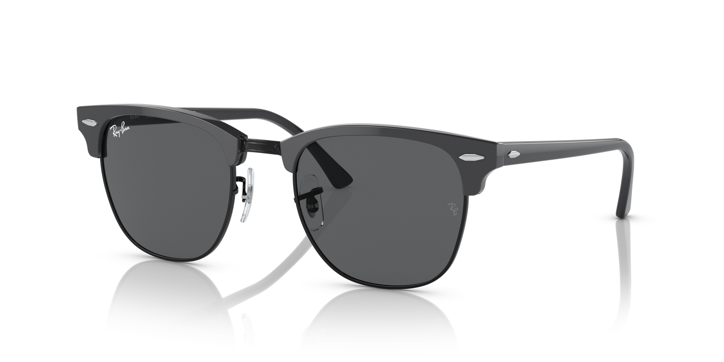 Ray-Ban Clubmaster Classic Sunglasses - Grey On Black / Dark Grey