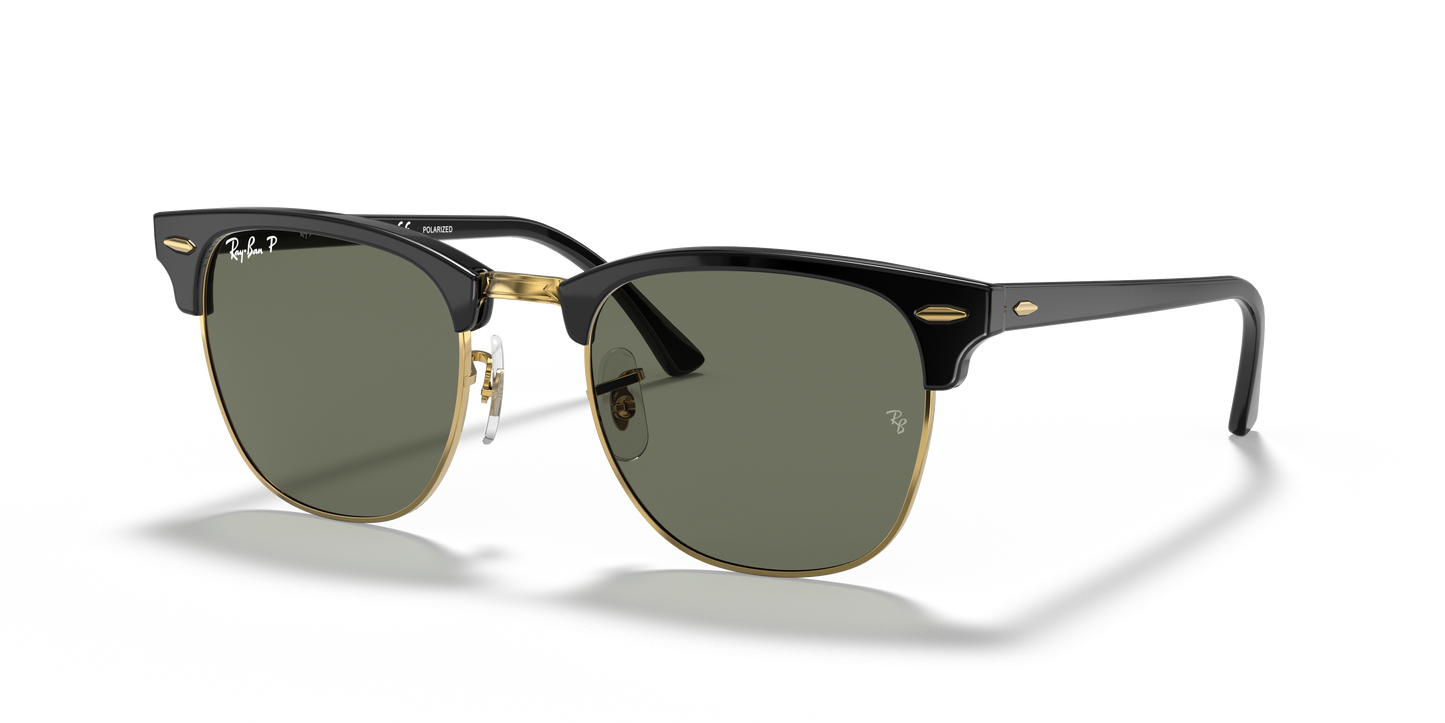 Ray-Ban Clubmaster Classic Sunglasses - Black & Gold / G-15 Green