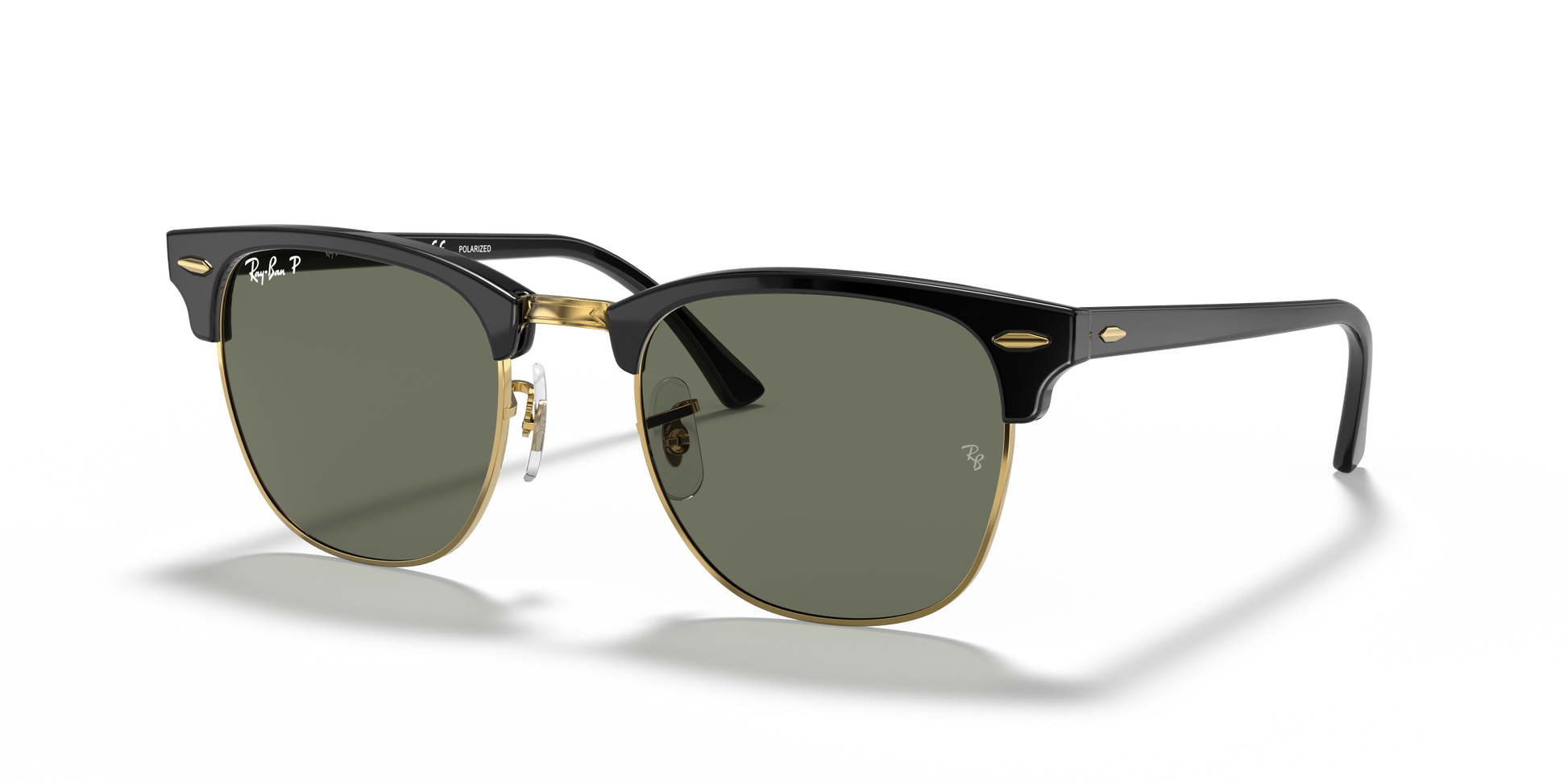 Ray-Ban Clubmaster Classic Sunglasses - Black & Gold / G-15 Green
