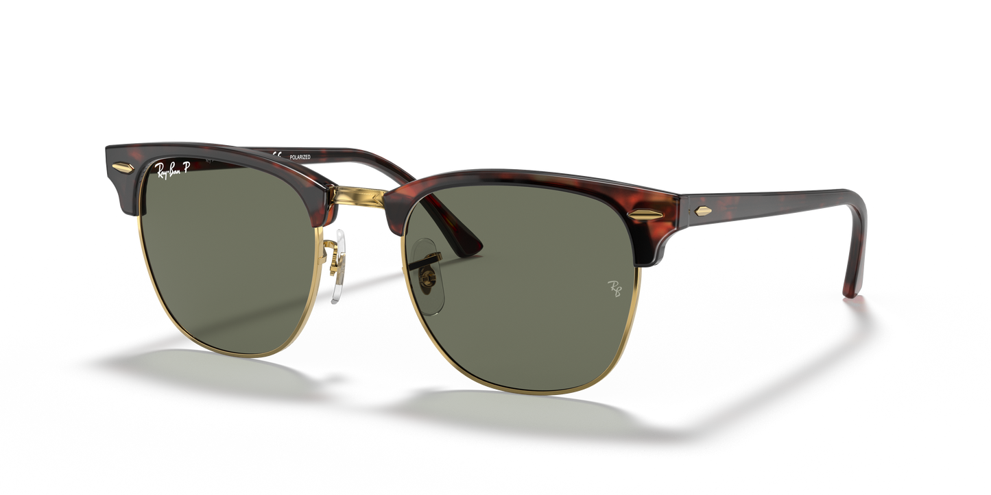 Ray-Ban Clubmaster Classic Sunglasses - Tortoise On Gold / G-15 Green