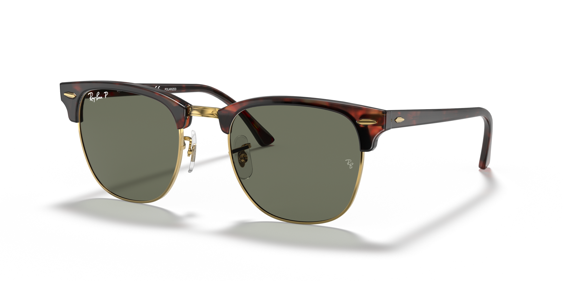 Ray-Ban Clubmaster Classic Sunglasses - Tortoise On Gold / G-15 Green