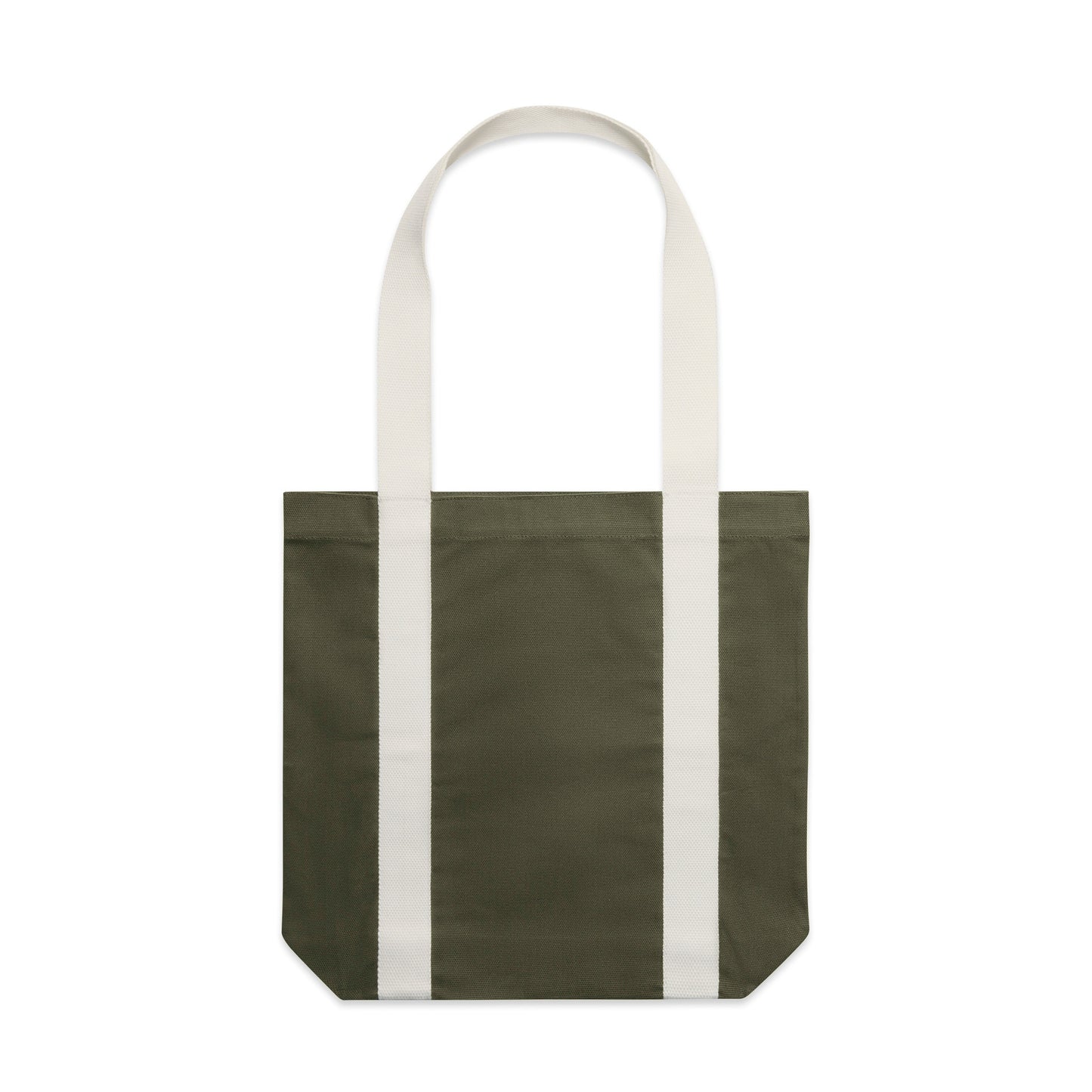 Army/Cream Two Tone Carry Tote