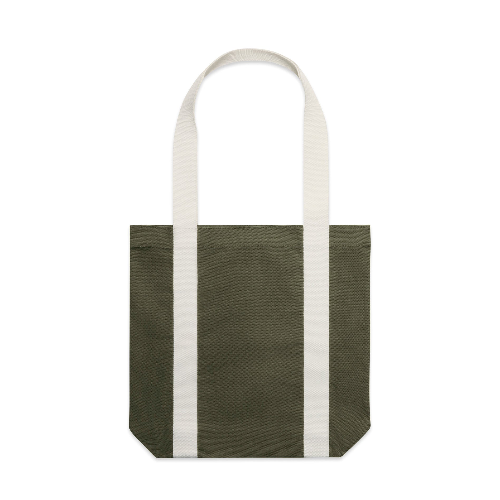 Army/Cream Two Tone Carry Tote