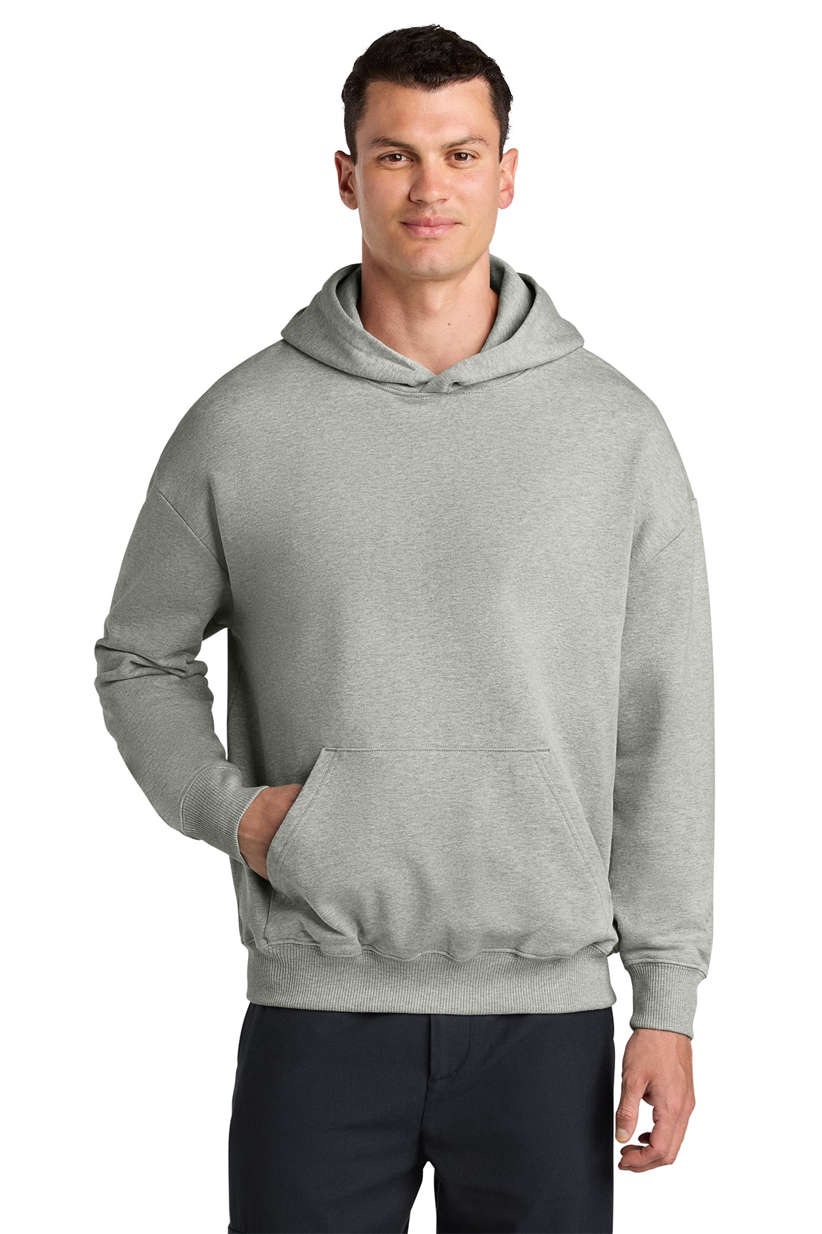 Stanley/Stella Unisex Cooper Dry Hooded Sweatshirt - Heather Grey