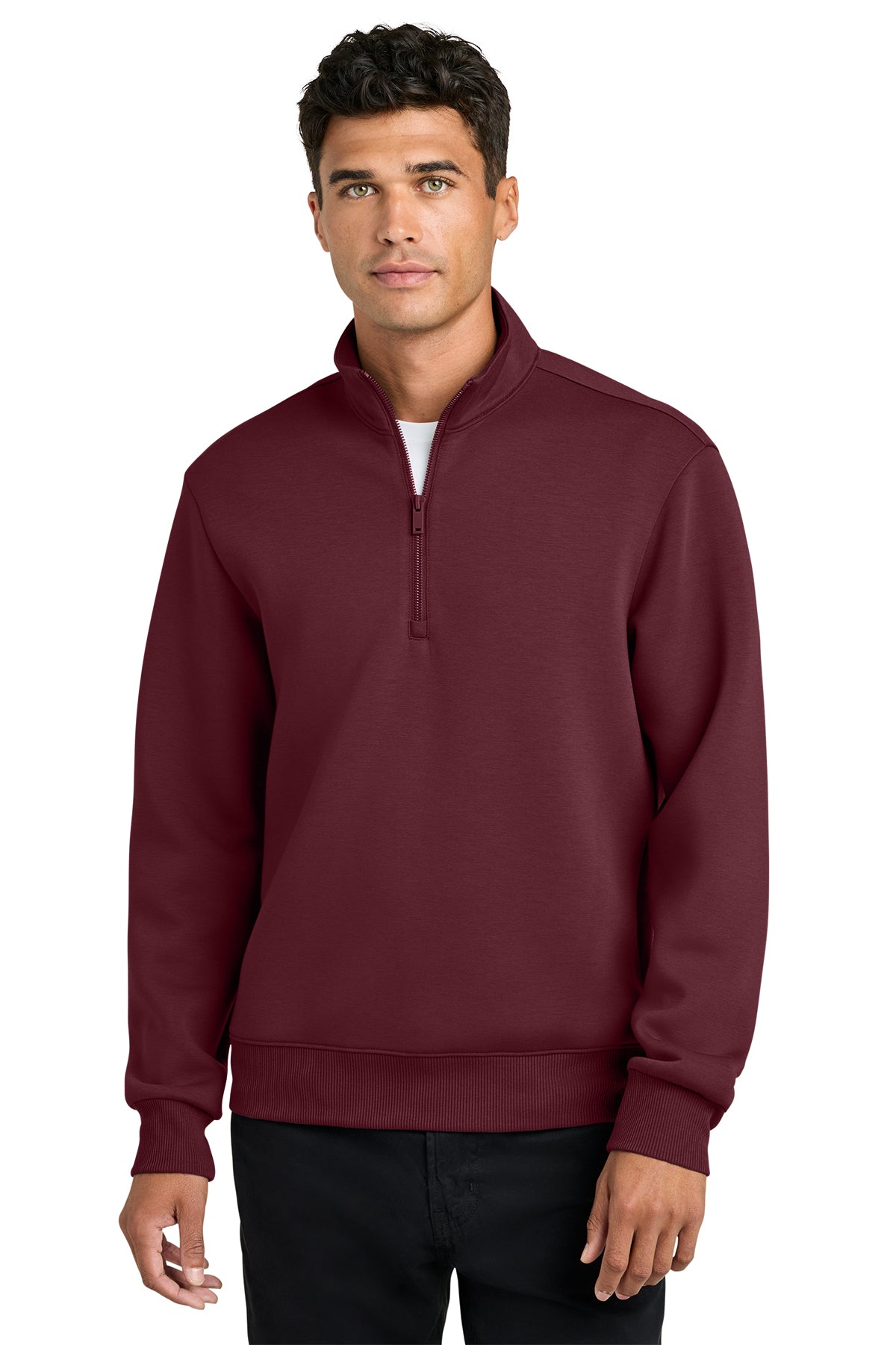 Mercer+Mettle Soft Spacer 1/4-Zip - Burgundy