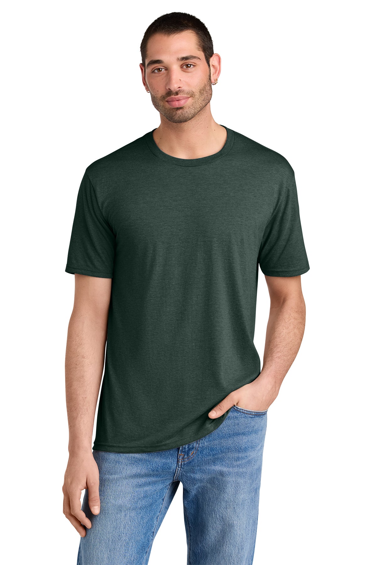 District Men’s Perfect Tee — Heathered Forest Green