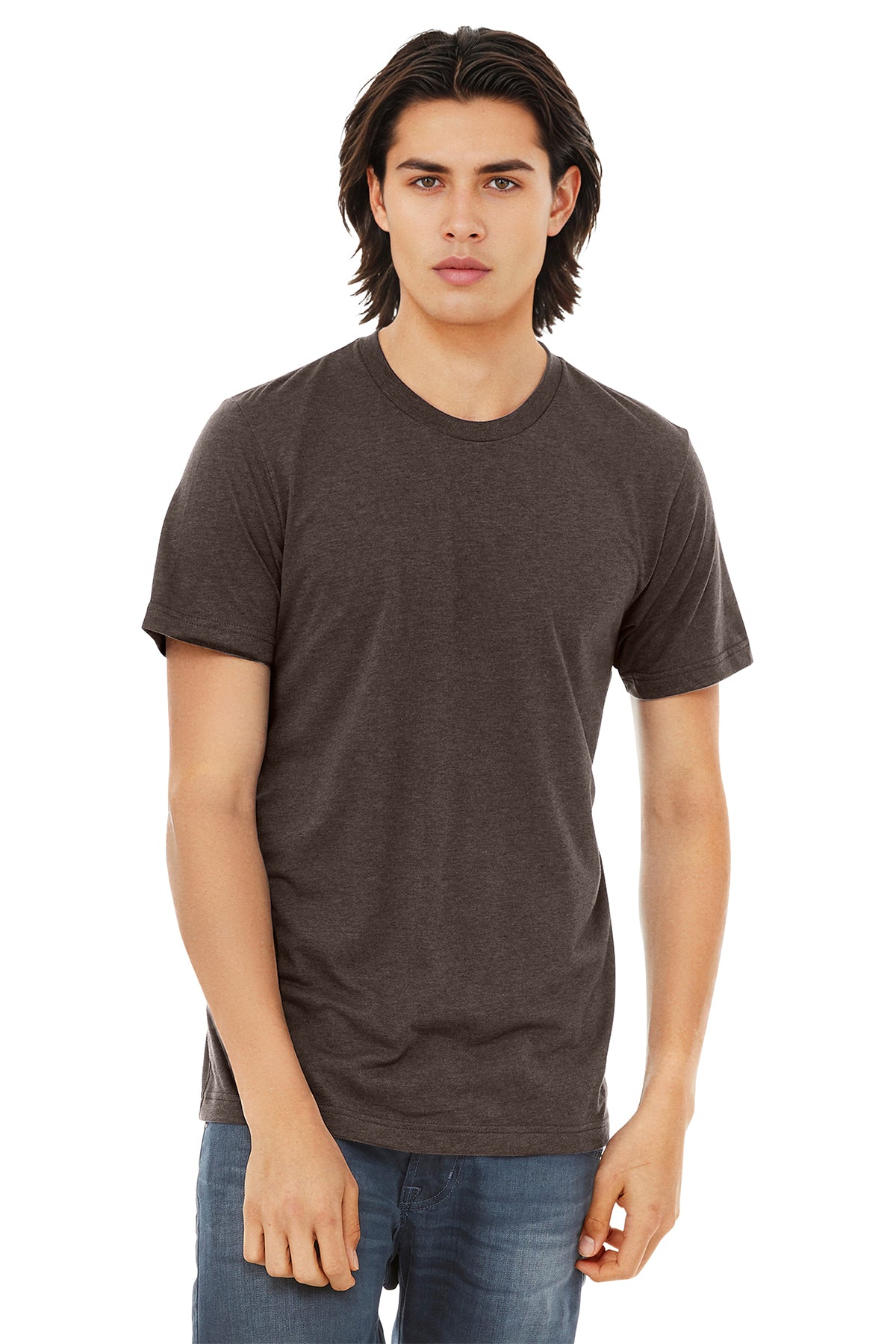BELLA+CANVAS Unisex Triblend Short Sleeve Tee - Brown Triblend