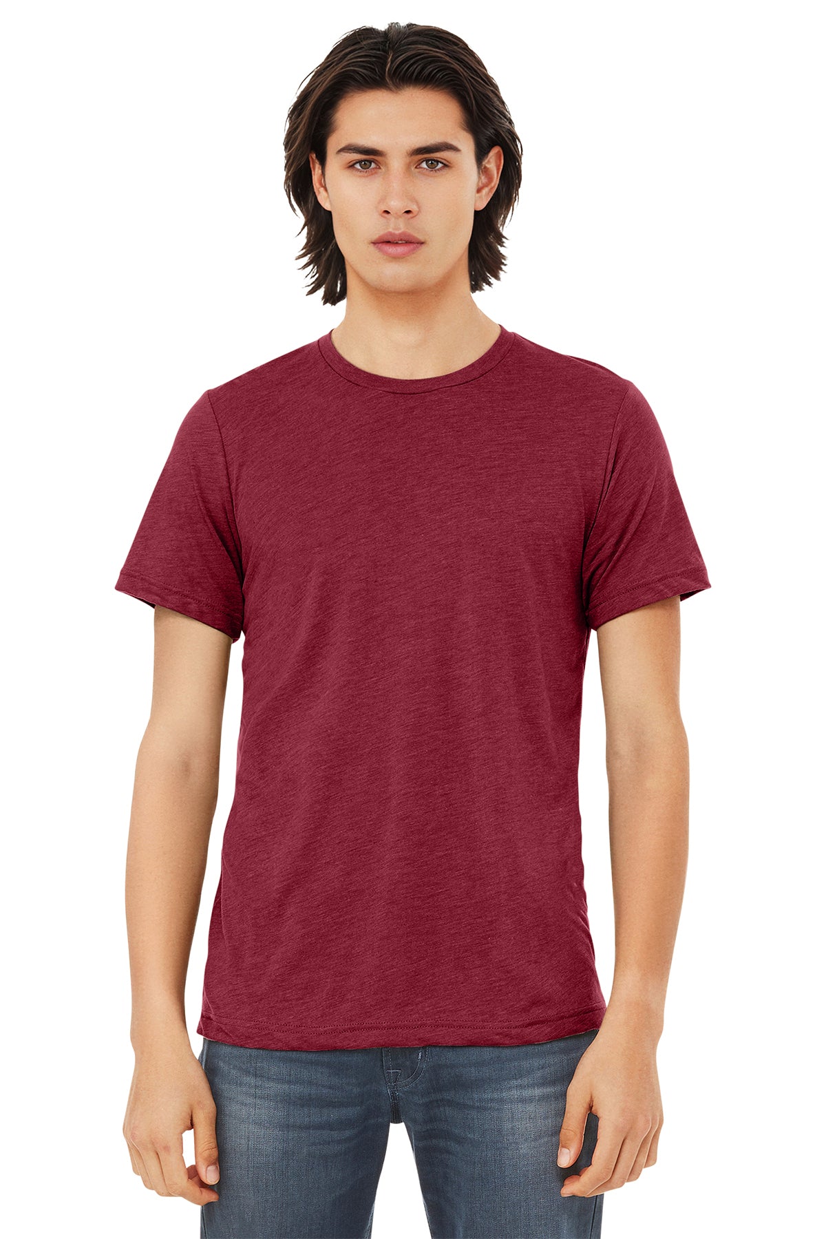 BELLA+CANVAS Unisex Triblend Short Sleeve Tee - Cardinal Triblend
