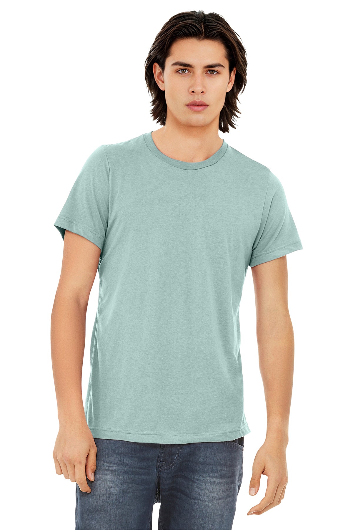BELLA+CANVAS Unisex Triblend Short Sleeve Tee - Dusty Blue Triblend