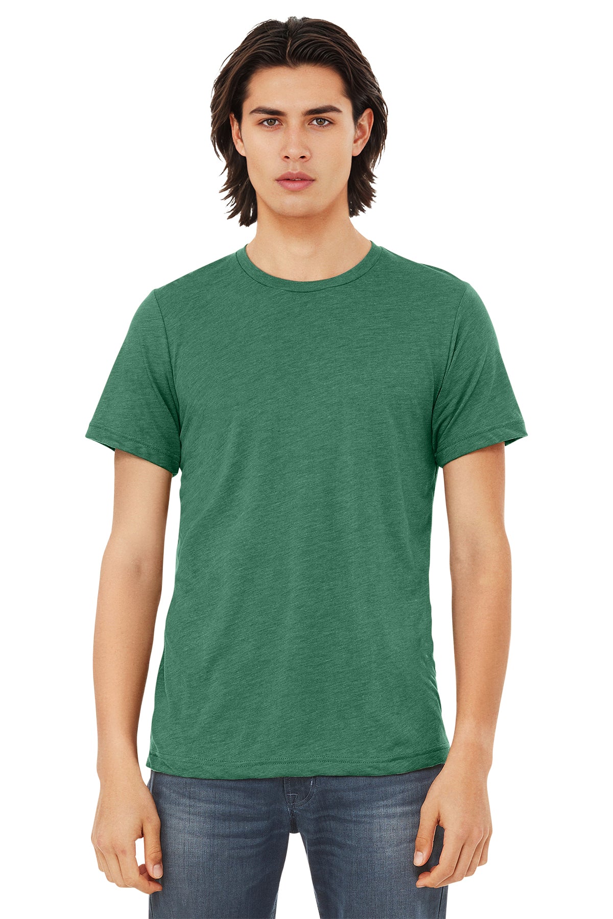 BELLA+CANVAS Unisex Triblend Short Sleeve Tee - Grass Green Triblend