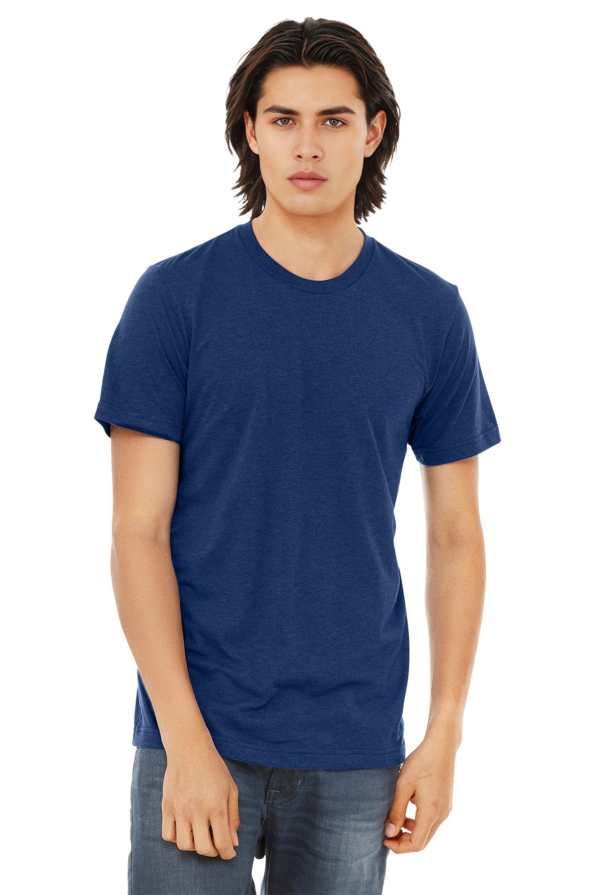 BELLA+CANVAS Unisex Triblend Short Sleeve Tee - Navy Triblend