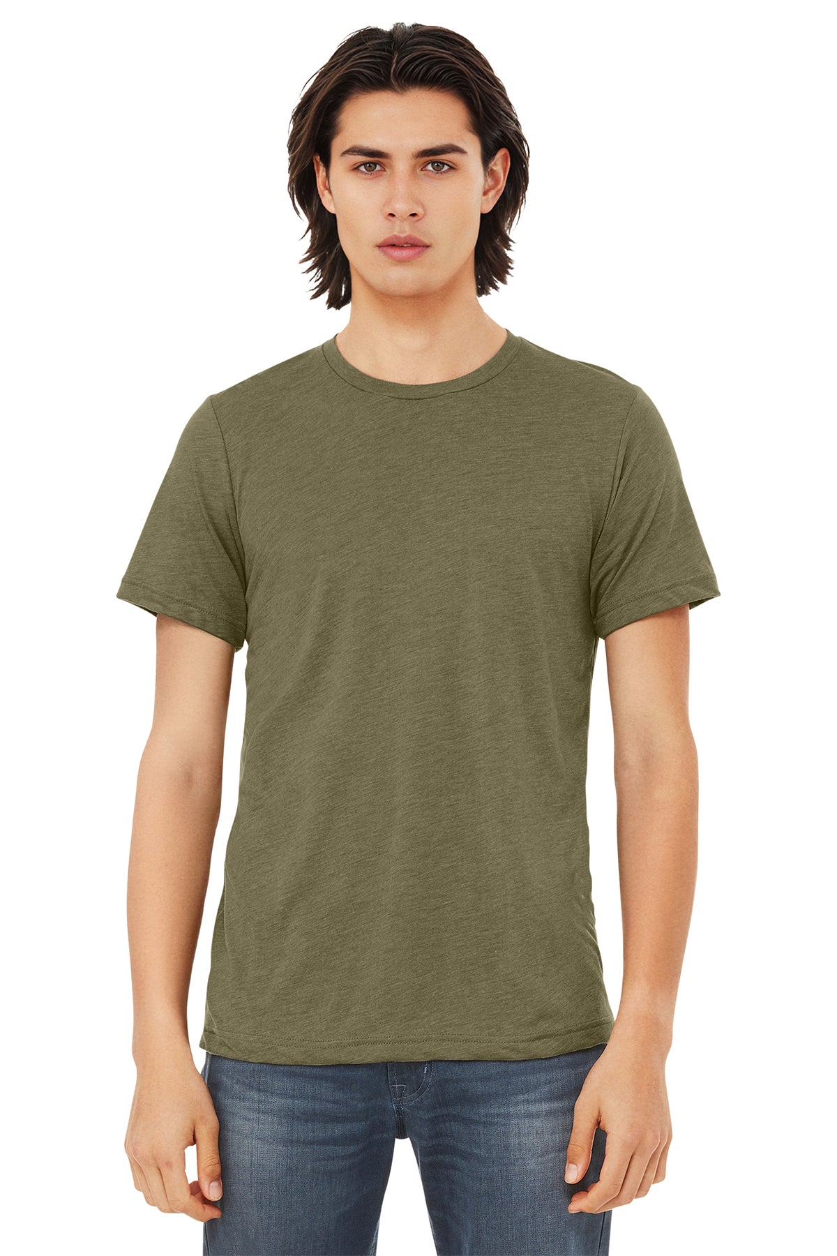 BELLA+CANVAS Unisex Triblend Short Sleeve Tee - Olive Triblend