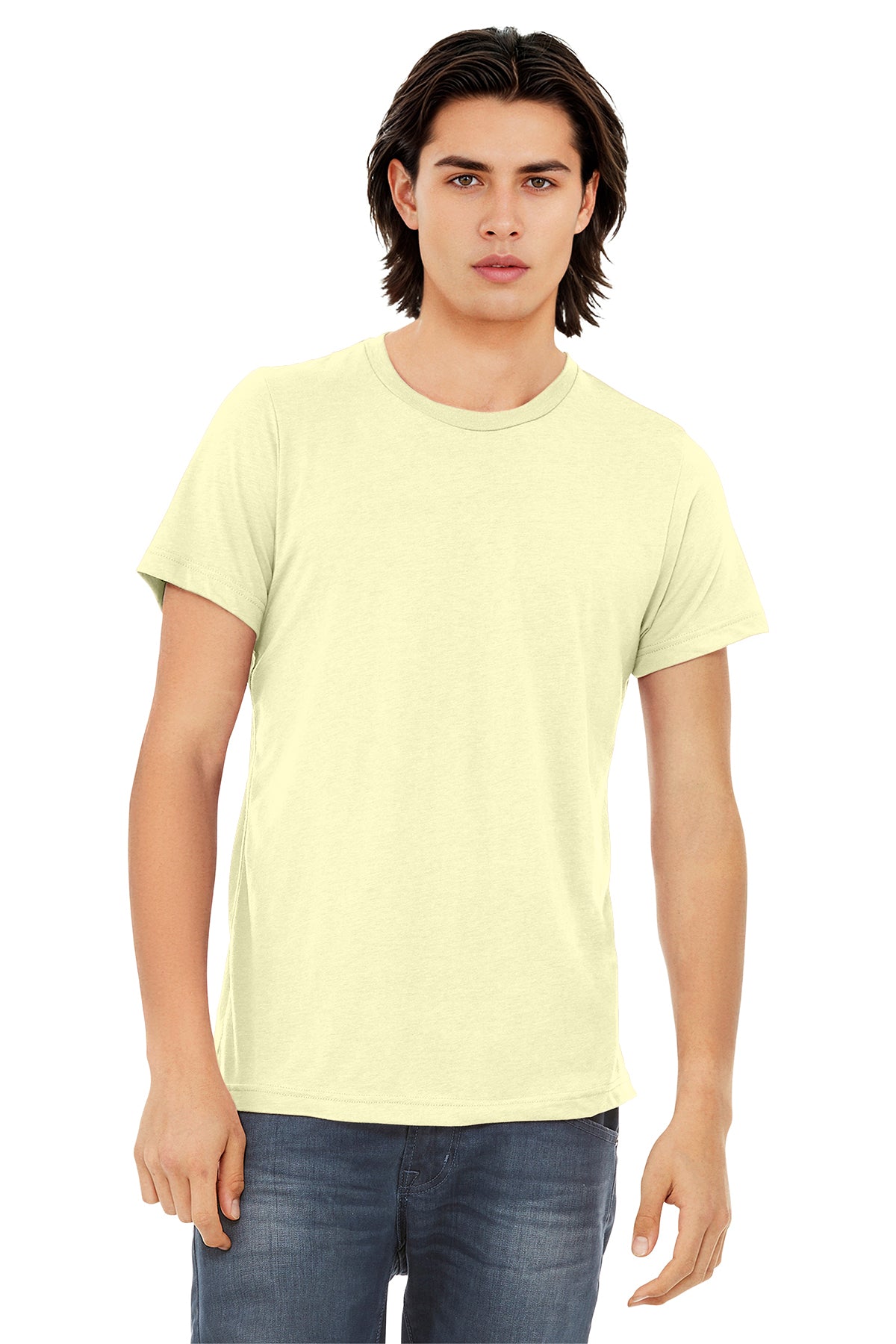 BELLA+CANVAS Unisex Triblend Short Sleeve Tee - Pale Yellow Triblend