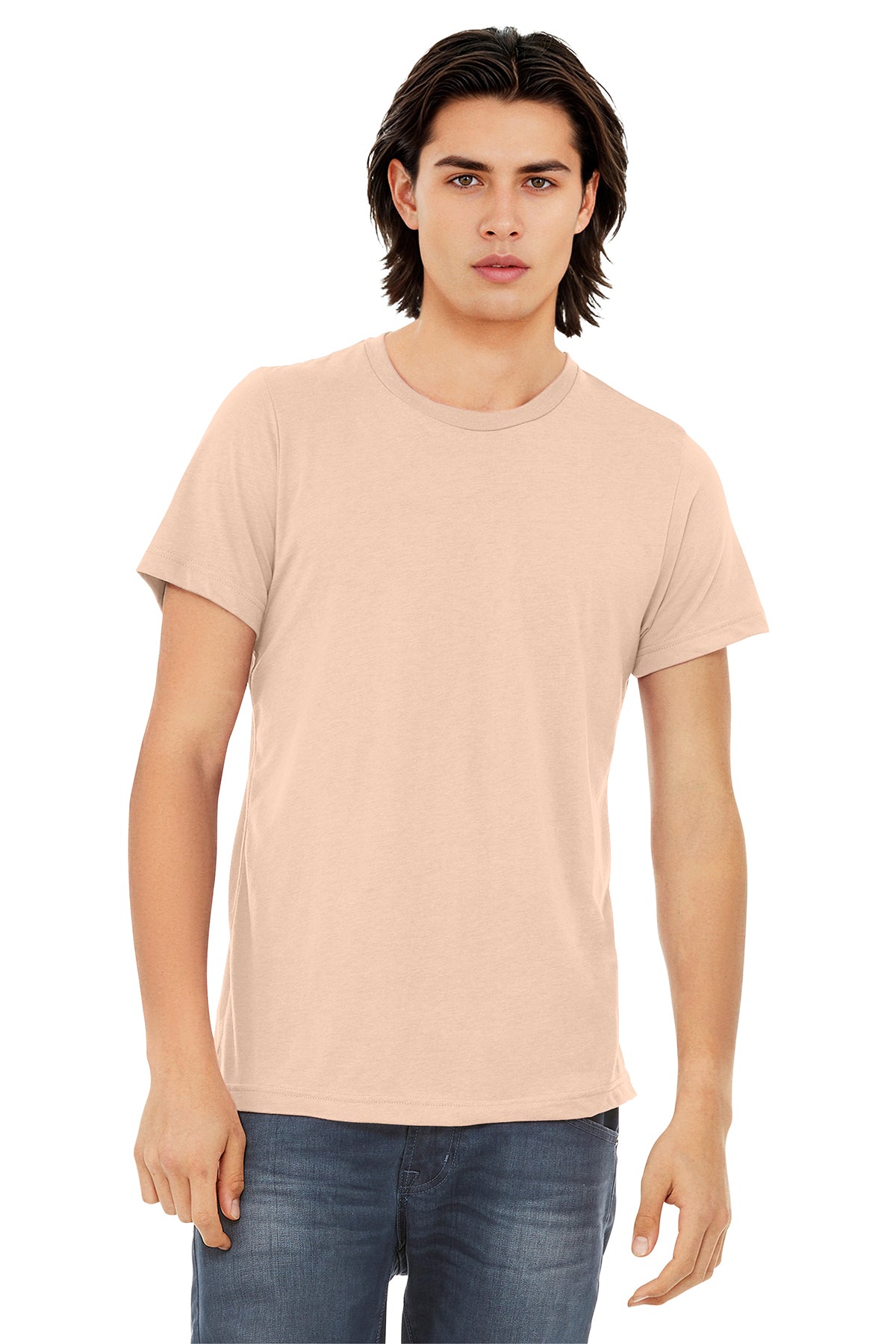 BELLA+CANVAS Unisex Triblend Short Sleeve Tee - Peach Triblend