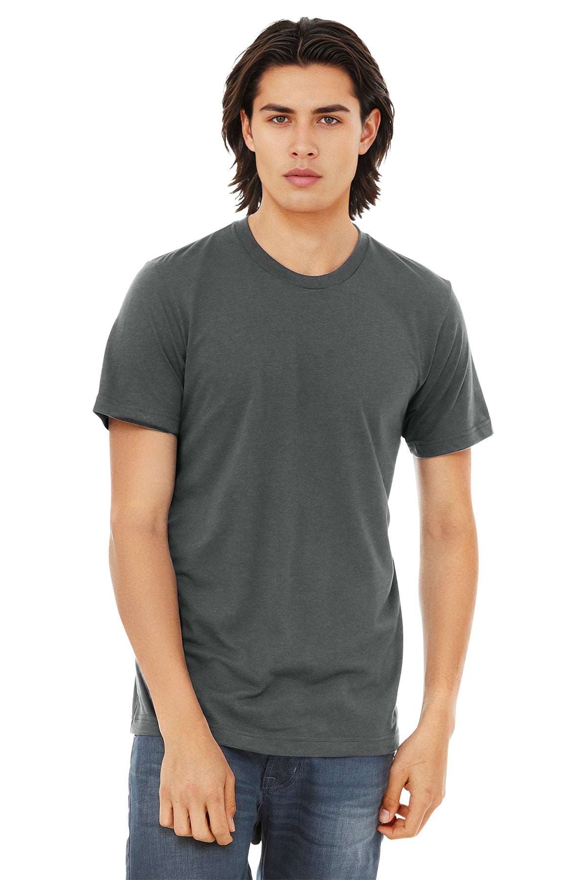 BELLA+CANVAS Unisex Triblend Short Sleeve Tee - Solid Asphalt Triblend