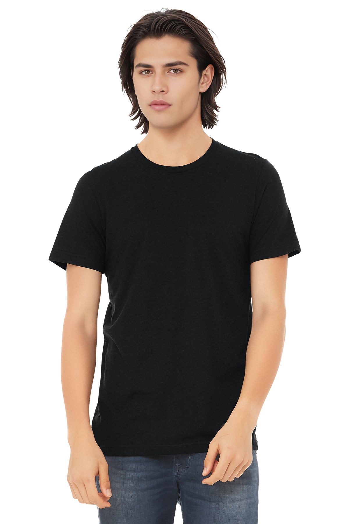 BELLA+CANVAS Unisex Triblend Short Sleeve Tee - Solid Black Triblend