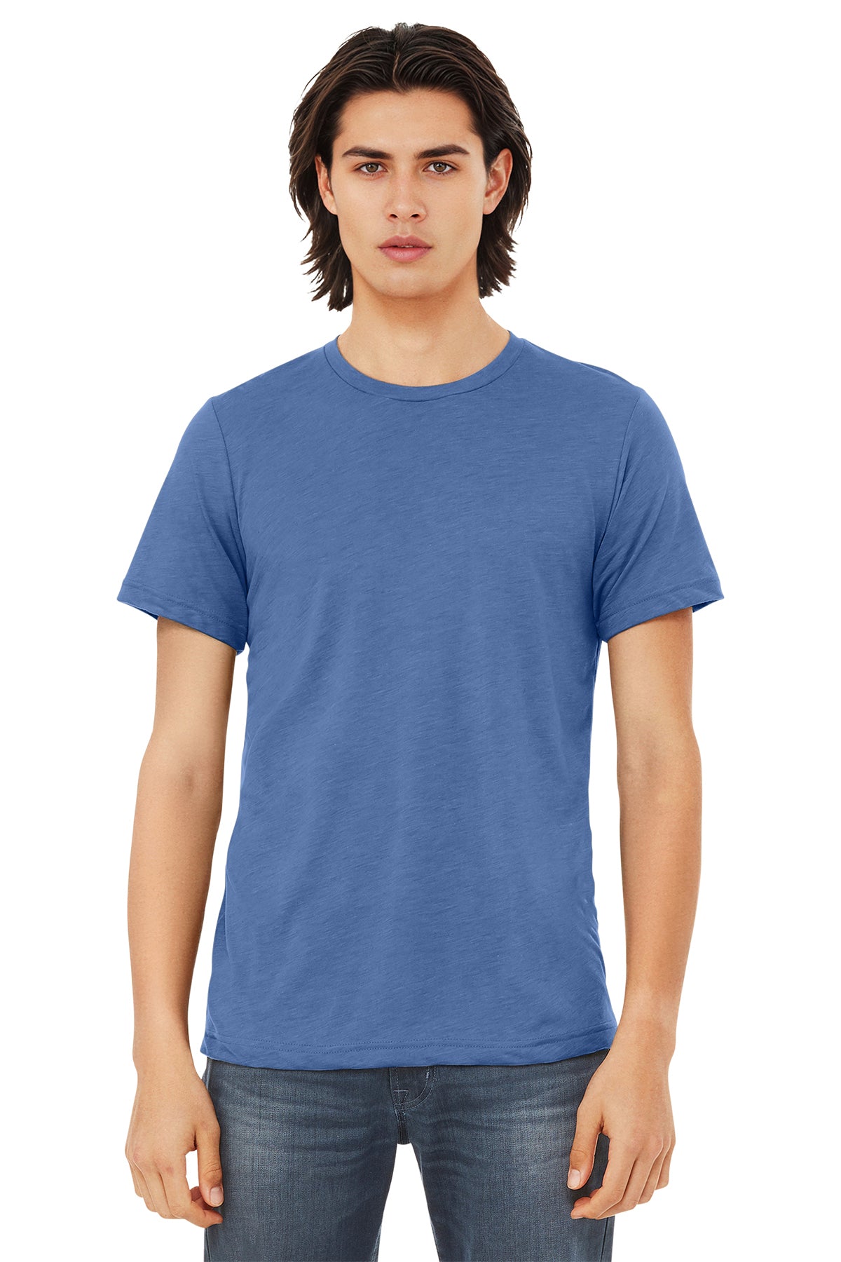BELLA+CANVAS Unisex Triblend Short Sleeve Tee - Solid Blue Triblend