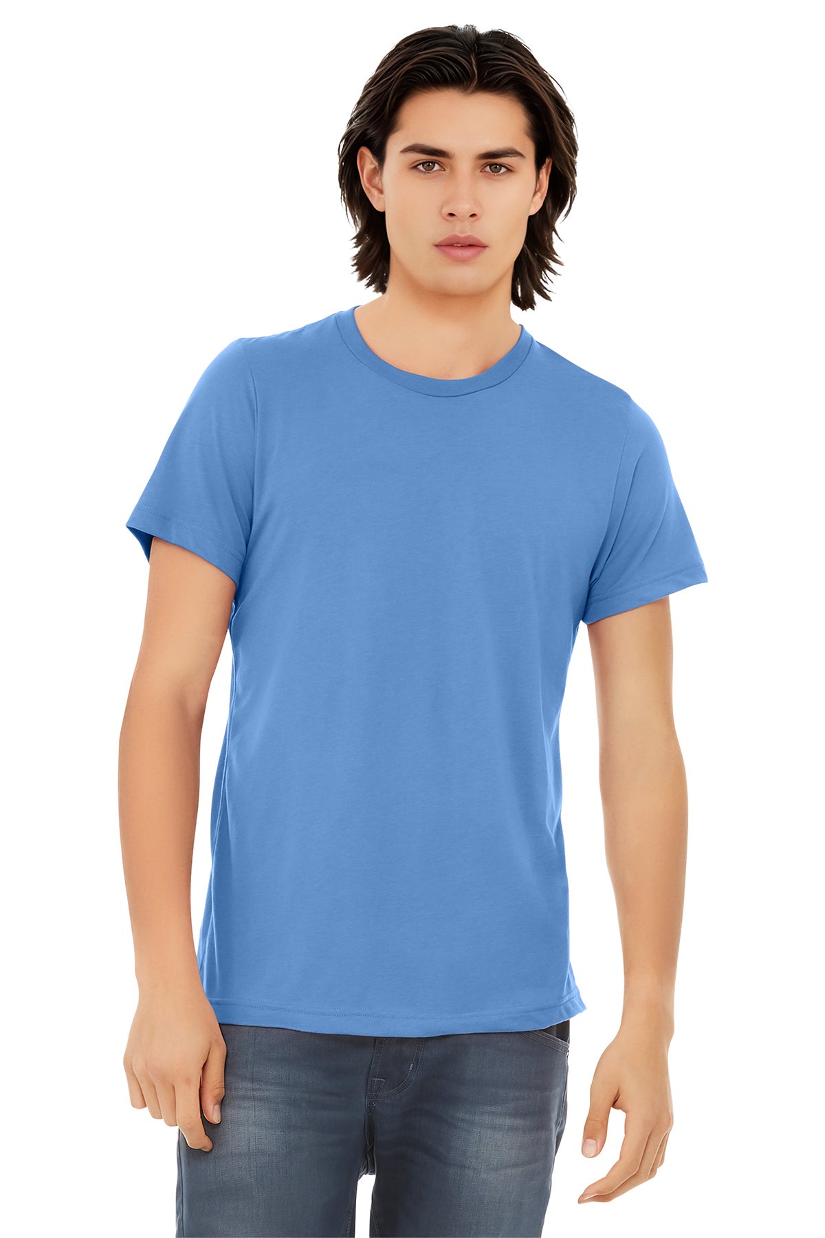 BELLA+CANVAS Unisex Triblend Short Sleeve Tee - Solid Carolina Blue Triblend