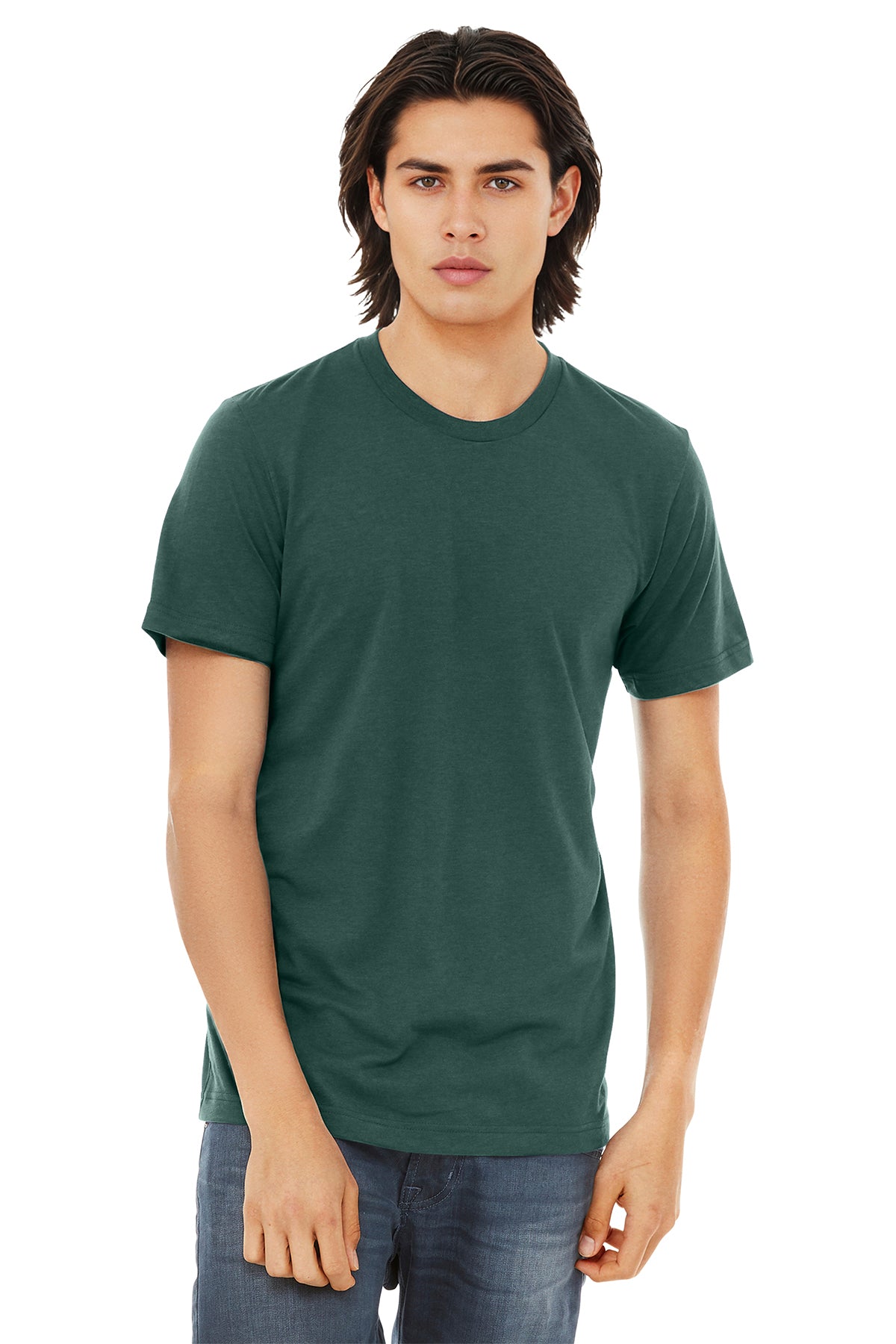 BELLA+CANVAS Unisex Triblend Short Sleeve Tee - Solid Forest Triblend