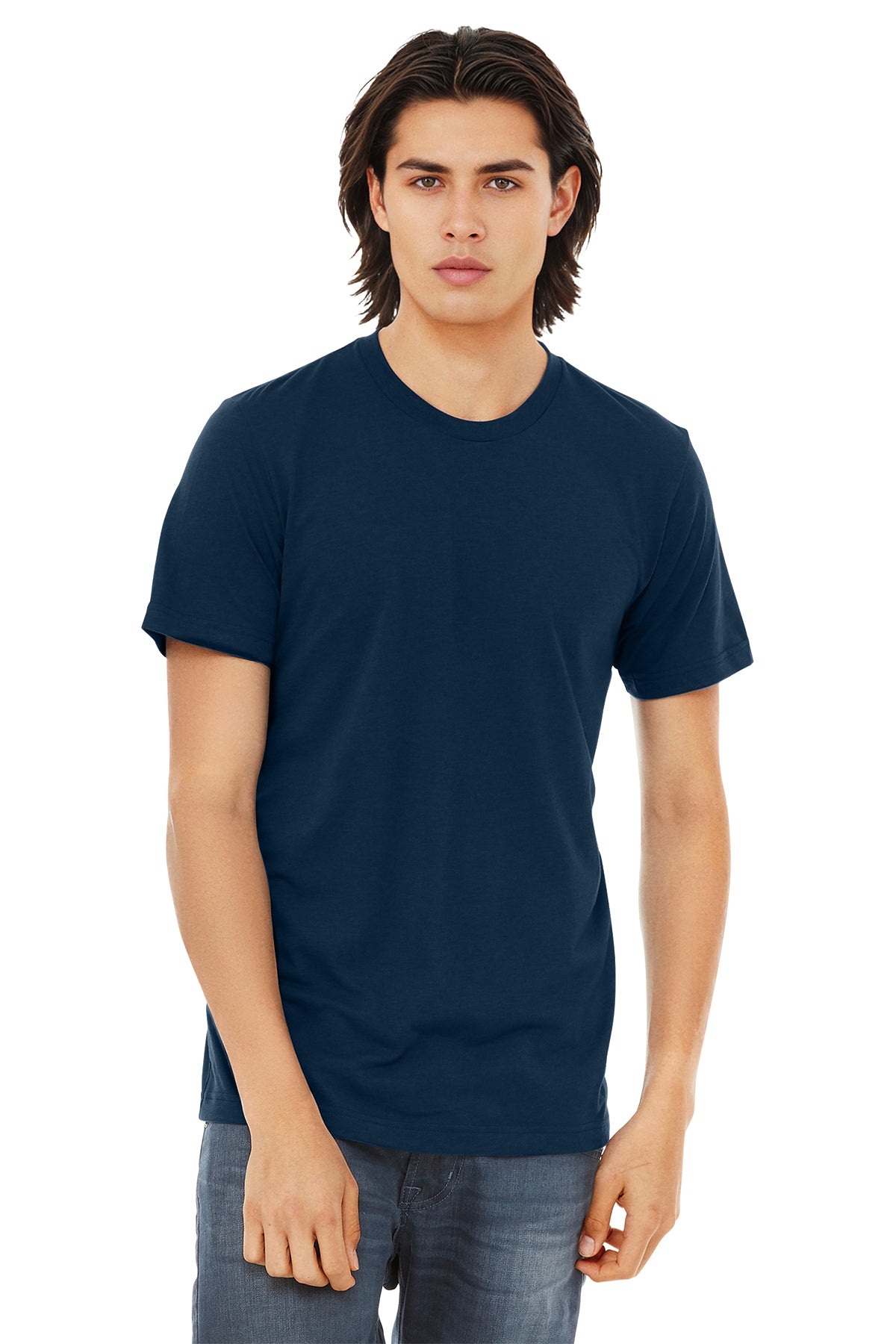 BELLA+CANVAS Unisex Triblend Short Sleeve Tee - Solid Navy Triblend