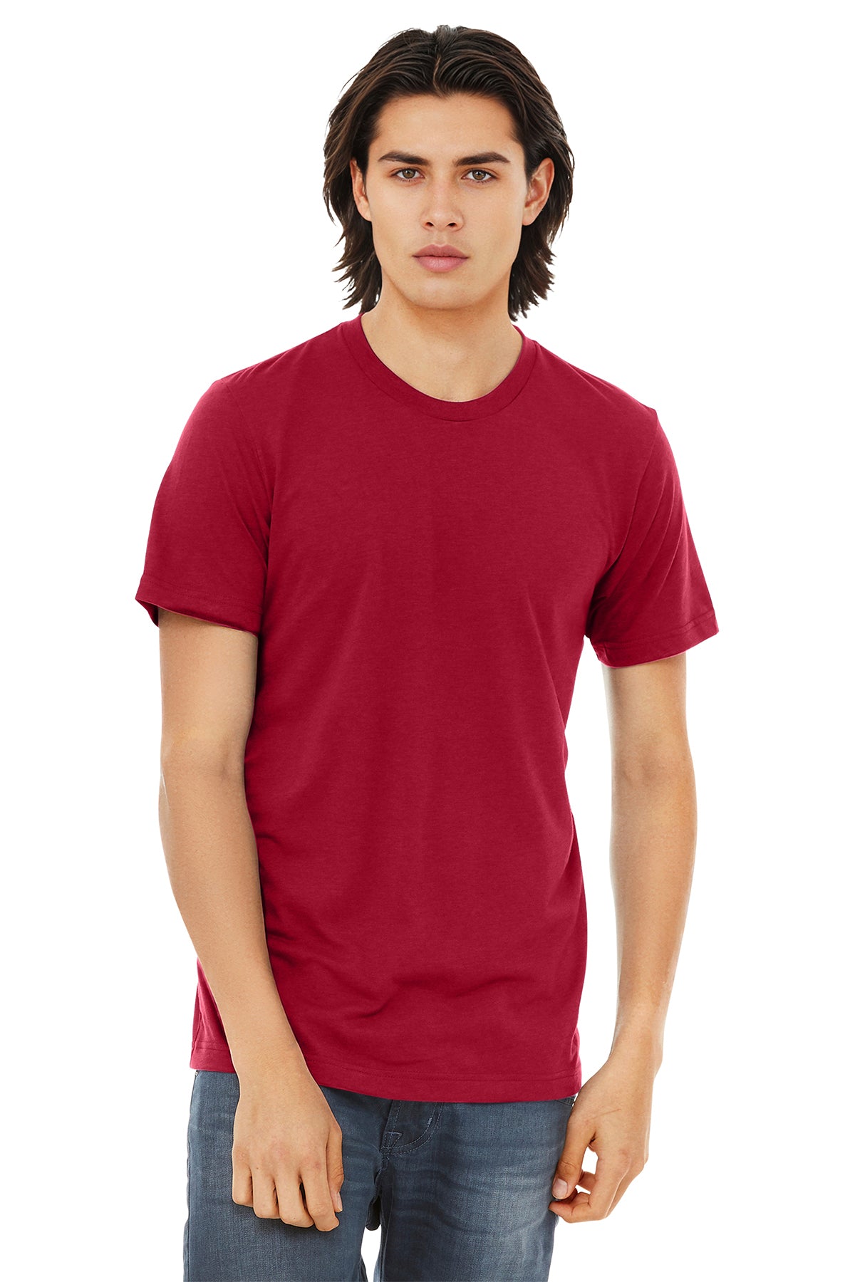 BELLA+CANVAS Unisex Triblend Short Sleeve Tee - Solid Red Triblend
