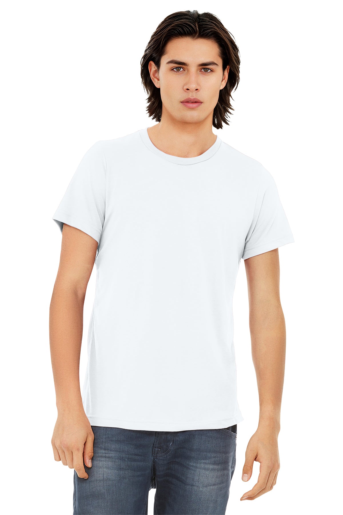 BELLA+CANVAS Unisex Triblend Short Sleeve Tee - Solid White Triblend