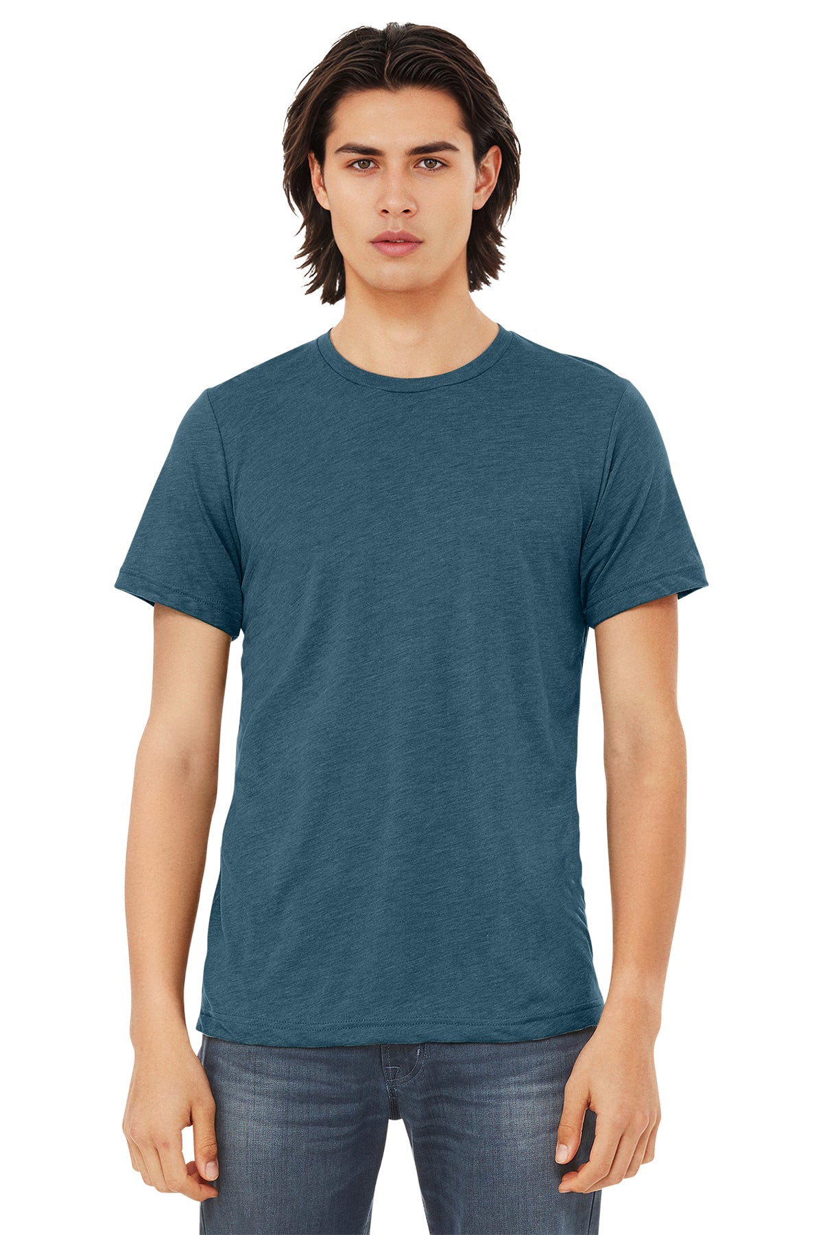 BELLA+CANVAS Unisex Triblend Short Sleeve Tee - Steel Blue Triblend