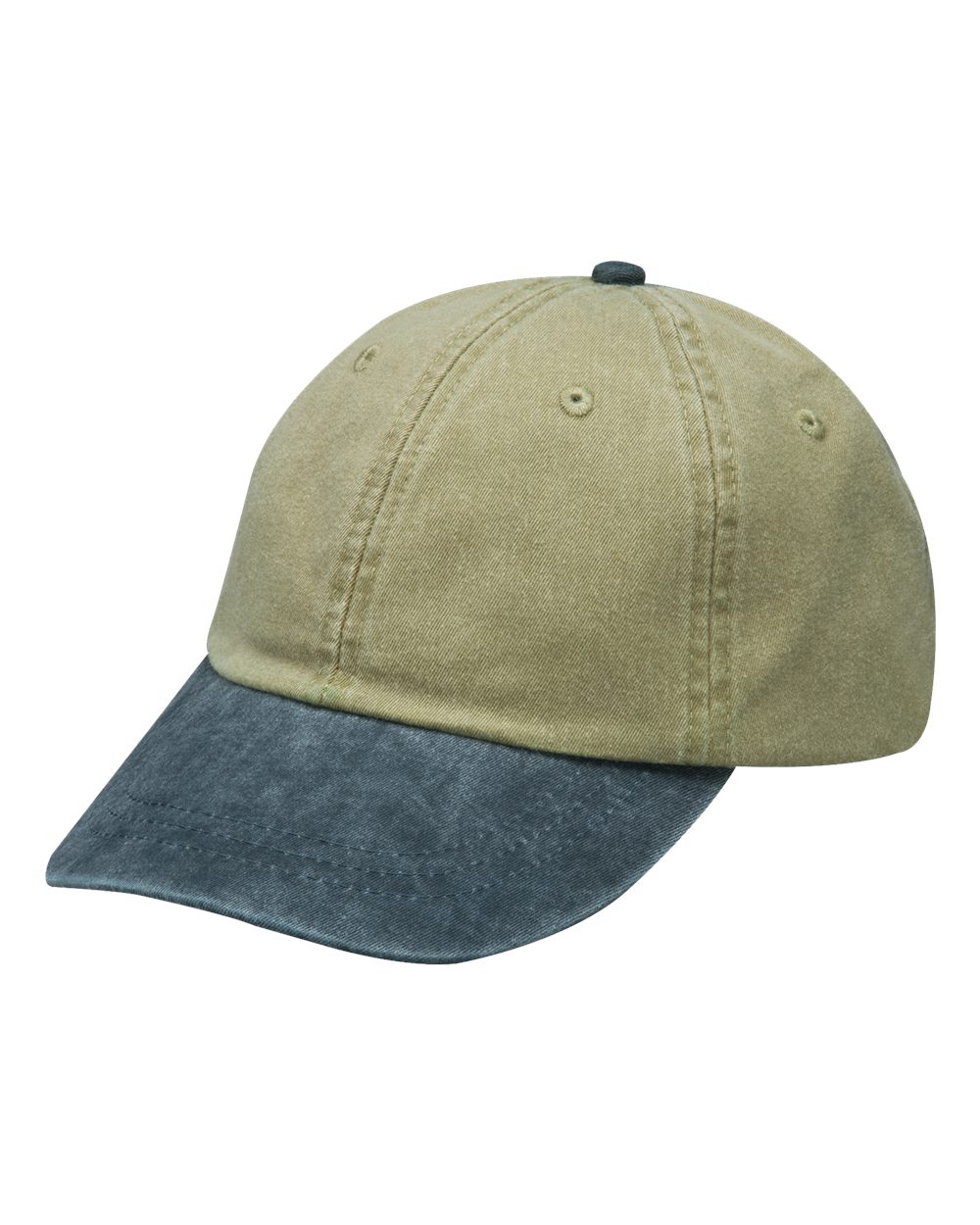 Pigment Dyed Dad Cap - Khaki/Navy