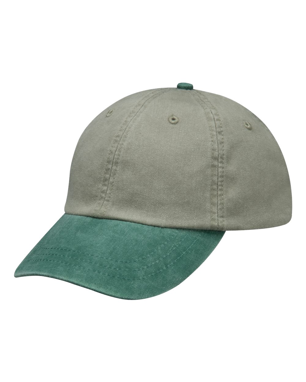 Pigment Dyed Dad Cap - Stone/Forest