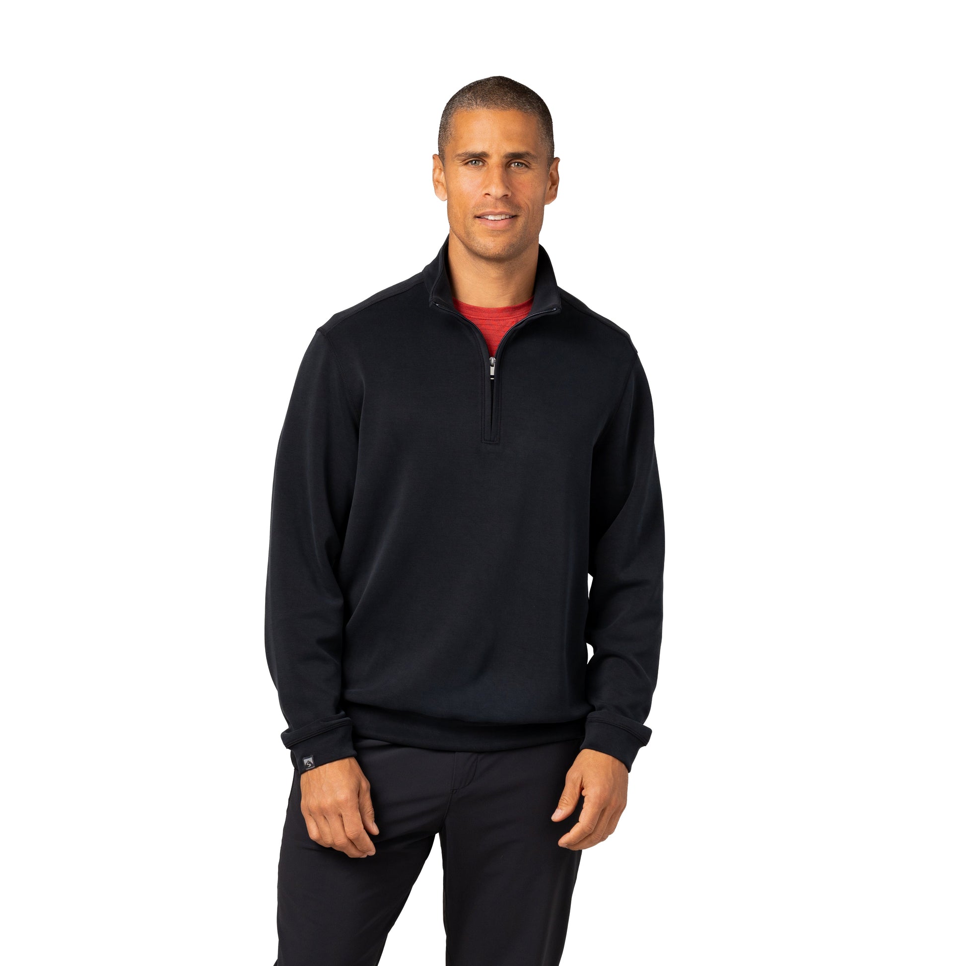 Storm Creek Modal Blend Quarter Zip - Black