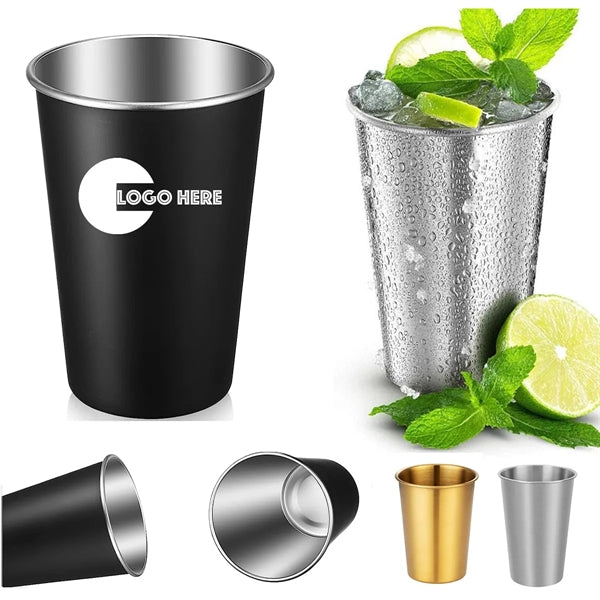 16 oz Stainless Steel Cup - Stainless