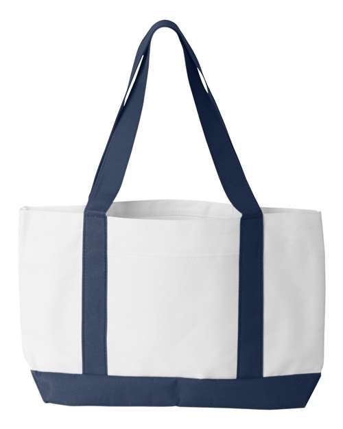White/Navy Cruiser Tote