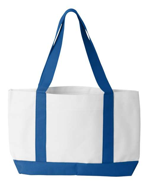 White/Royal Cruiser Tote