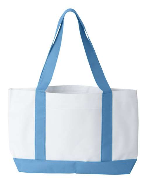 White/Light Blue Cruiser Tote