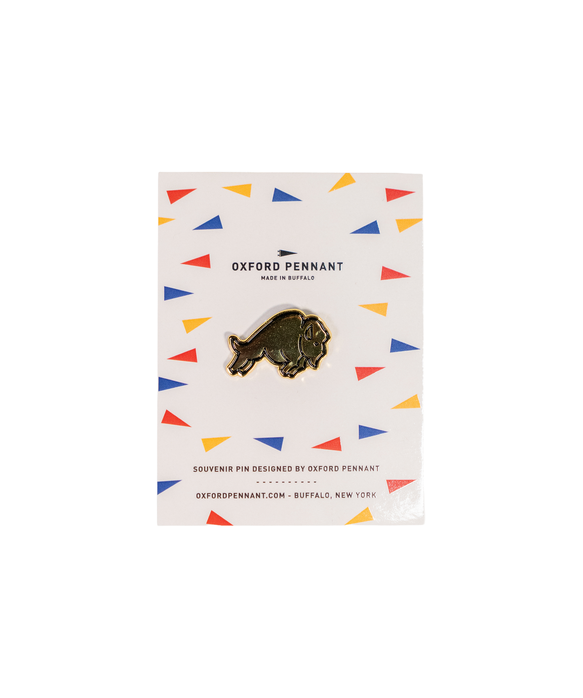 Oxford Pennant Buffalo Enamel Pin