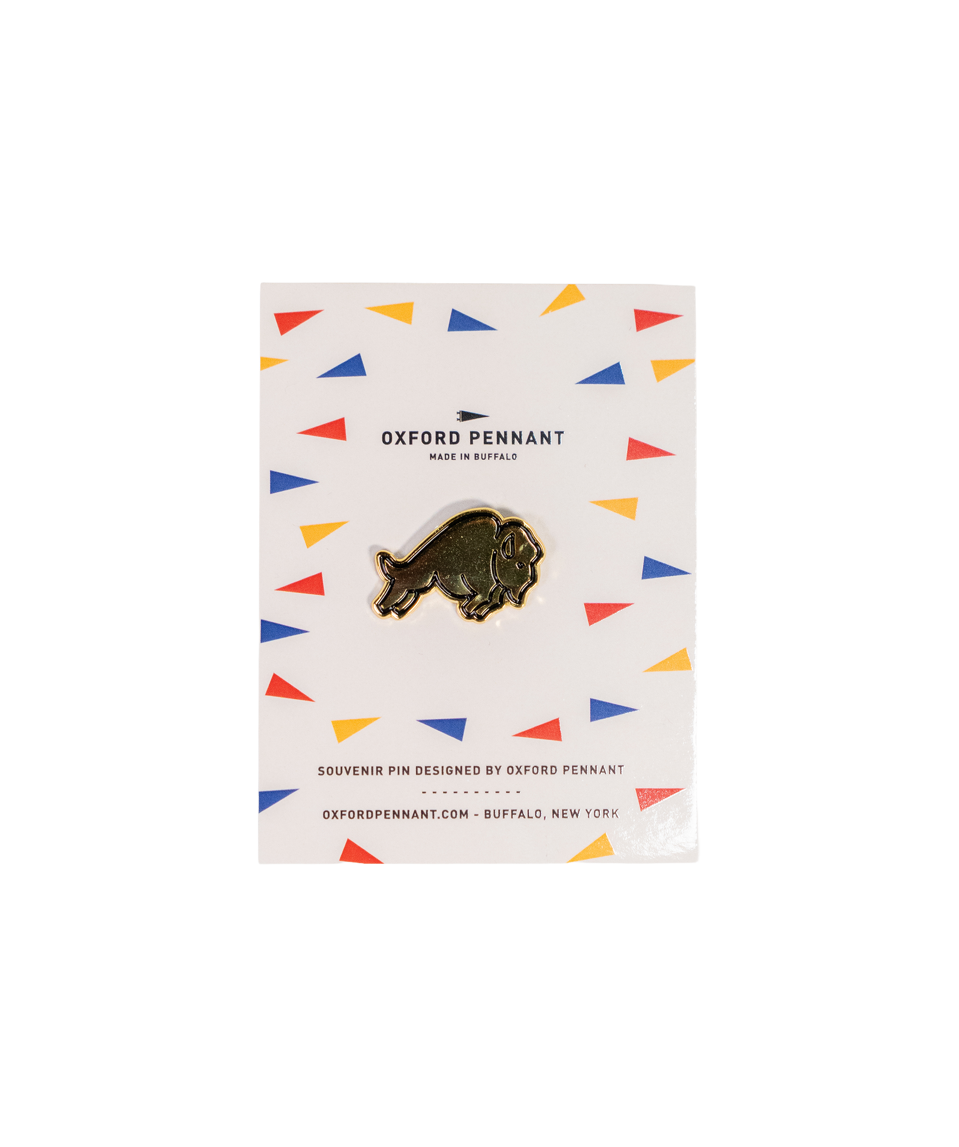 Oxford Pennant Buffalo Enamel Pin