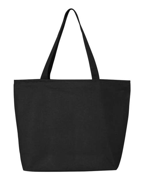 Black Rae Zippered Tote