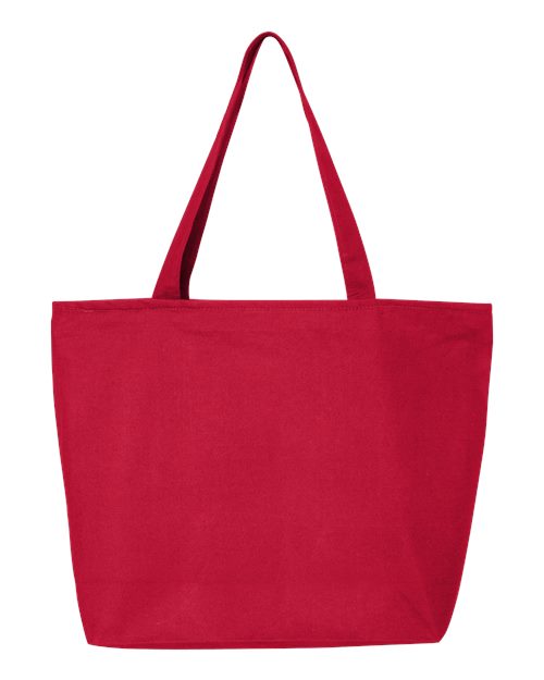 Red Rae Zippered Tote