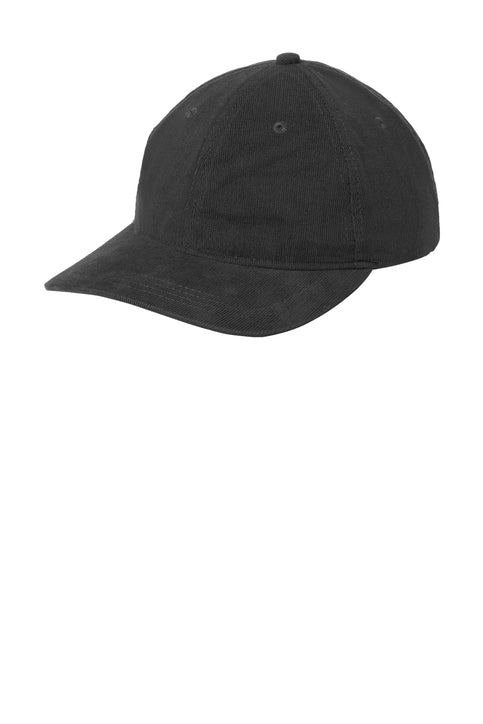 Light Corduroy Dad Cap - Deep Black