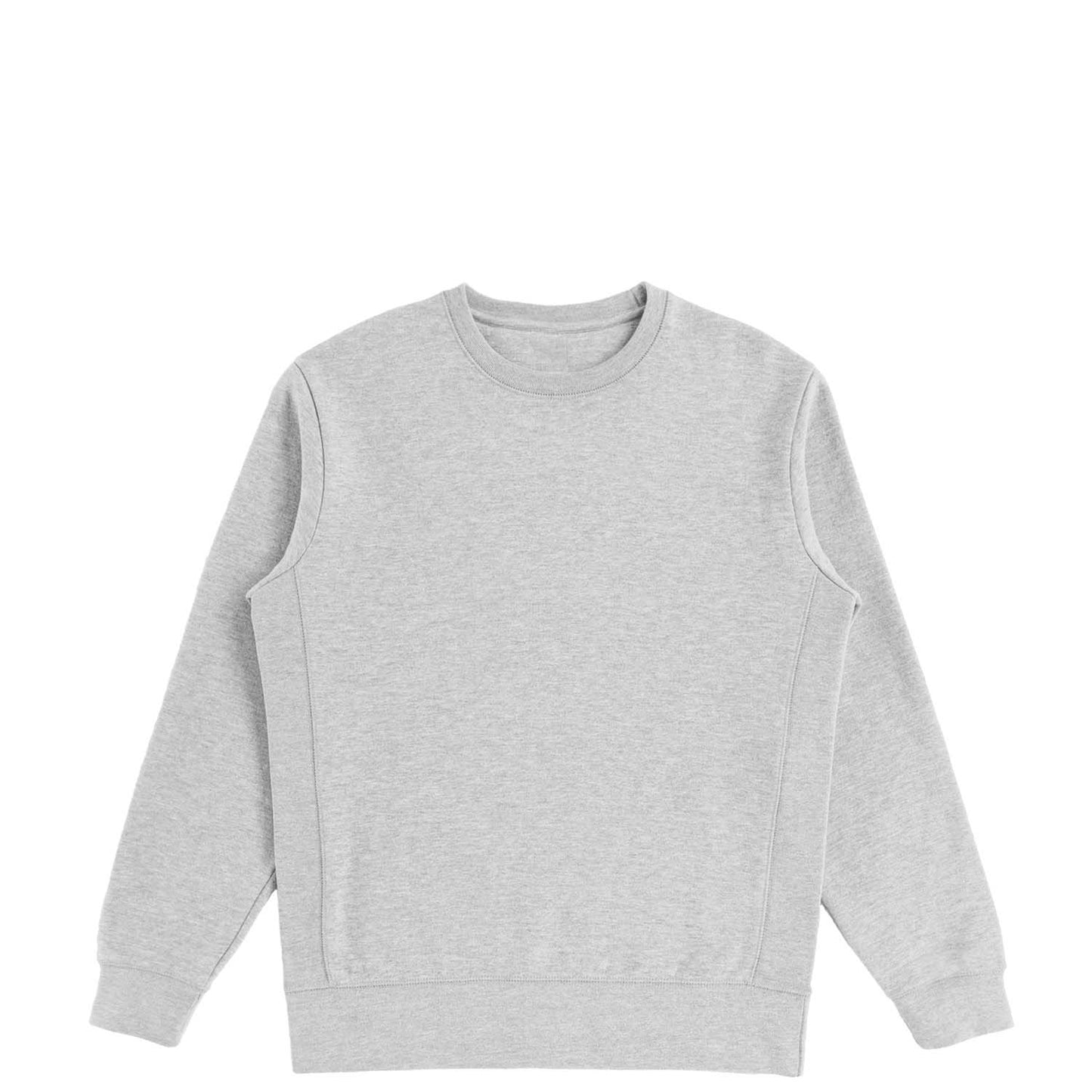 Heavyweight Organic Brushed Crew - Heather Grey