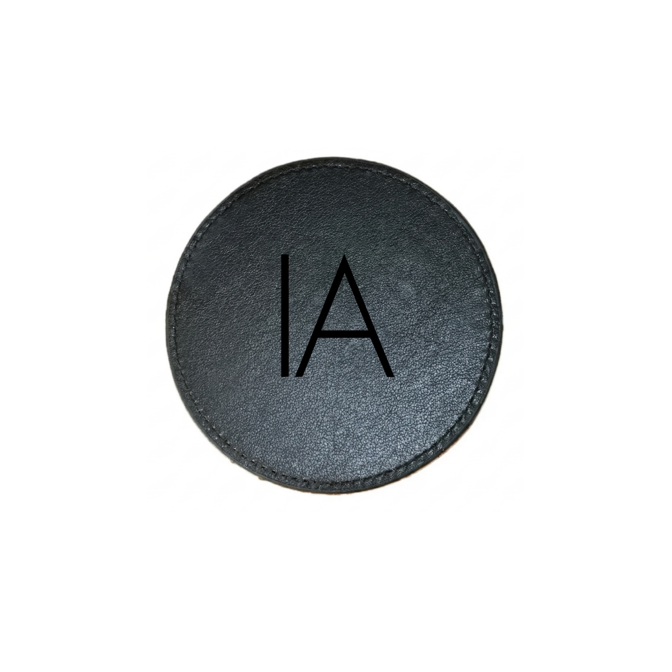 Vintage Leather Round Coaster