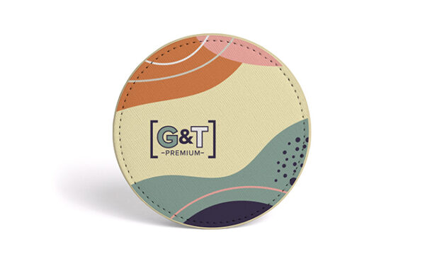 Single Faux Leather Coaster