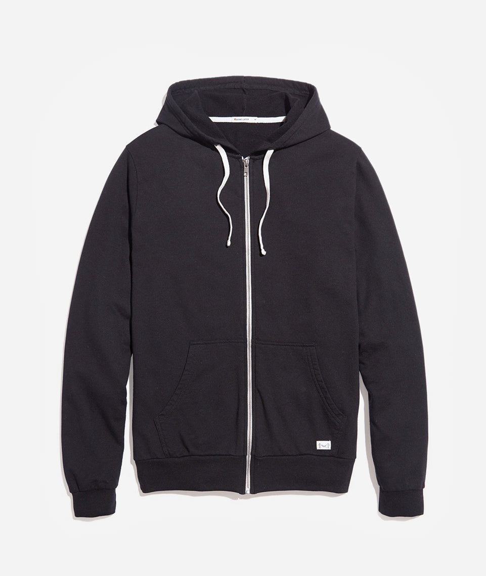 Marine Layer Afternoon Zip Hoodie - Black