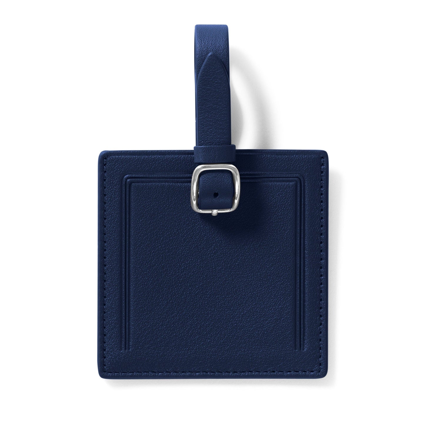 Leatherology Small Square Luggage Tag - Navy Blue