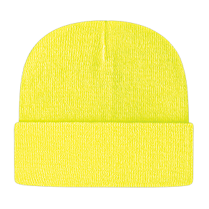 Bard Cuff Beanie - Neon Yellow