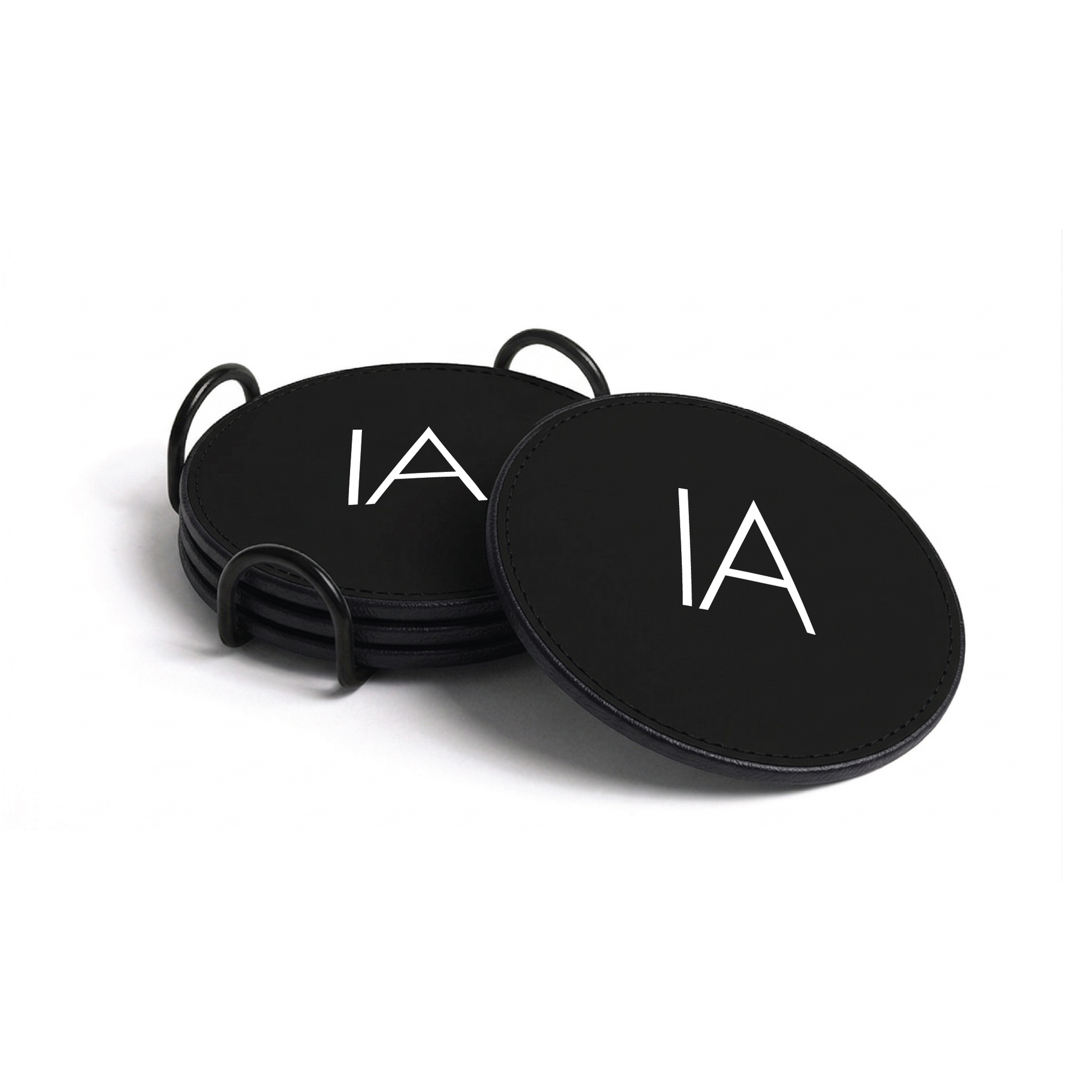 Single Faux Leather Coaster - Default