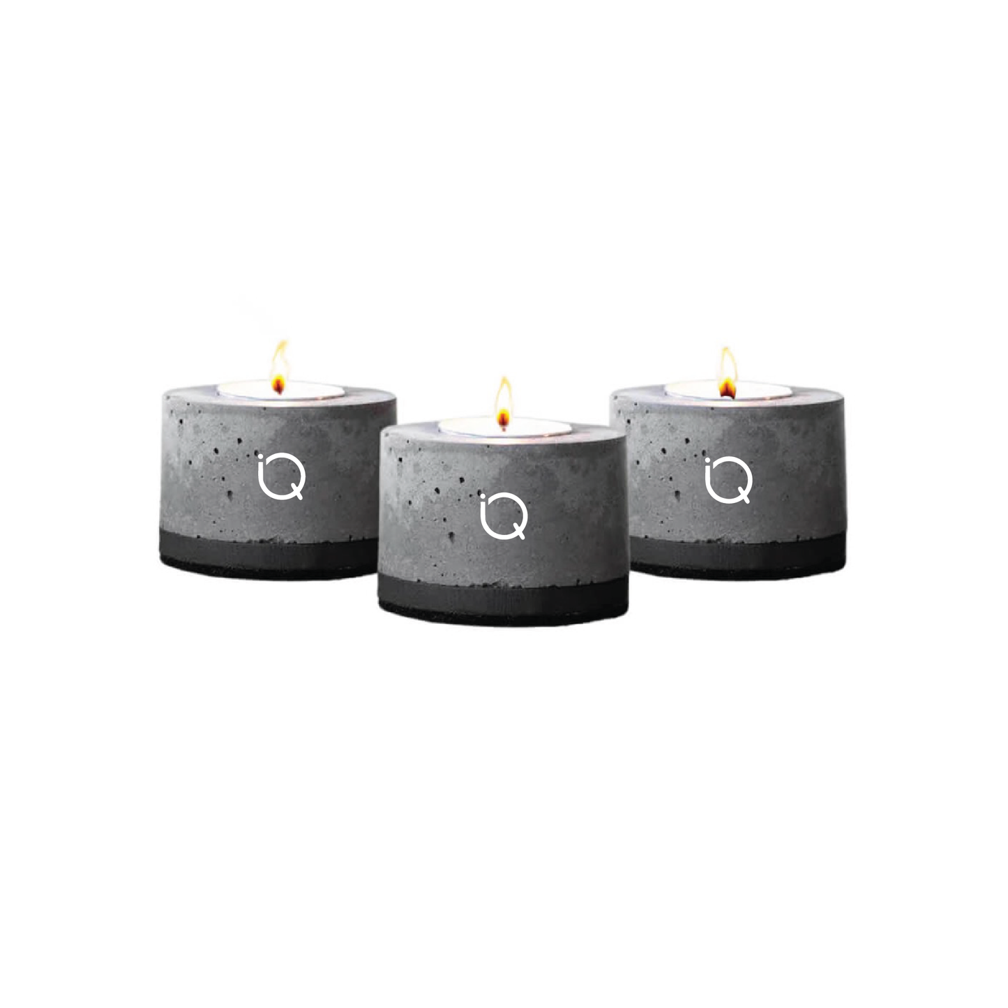 outboundIQ Concrete Personal Fireplace Set