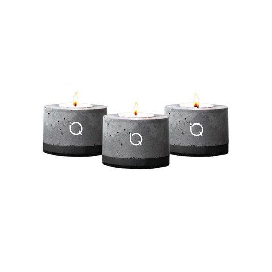outboundIQ Concrete Personal Fireplace Set