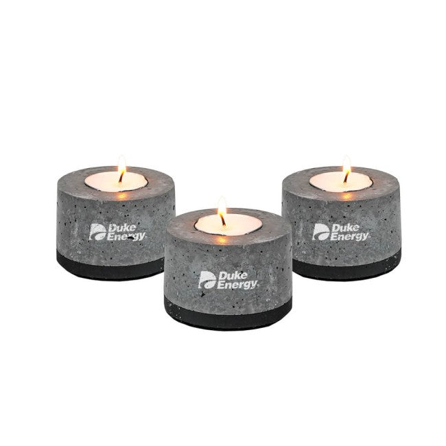 Concrete Personal Fireplace Set - Concrete
